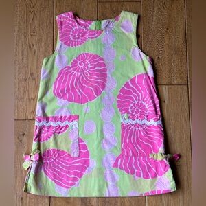 Lilly Pulitzer Vintage Seashell Print Shift Dress size 4